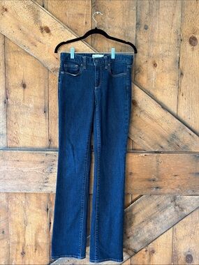 GAP 1969 Perfect Boot Cut Jeans Womens 26 Regular Dark Blue Rinsed Denim 241085